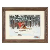 Camp In The Woods by Ron Stewart, Mixed media on paper, sold Feb 2026