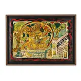 Goddess Kali by Rudolph Bostic, Enamel on cardboard, sold Feb 2026