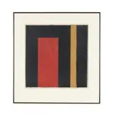 Straight by Mark Lewis Emerson, Enamel and paintstick on paper, sold Feb 2026