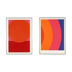 Rouge - Mauve / Austral No. 1 (Two Works) by Jo Delahaut, Each a serigraph in colors, sold Feb 2026