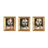 Three Works from The Backwoods Bacchus Series by Louis St. Lewis, Mixed media with paint, sold Jan 2026