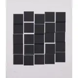 Carres gris - Circa 1980 by Vera Molnár, Sérigraphie en couleurs sur BFK Rives filigrané, toutes marges, sold Mar 2020