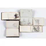 Un album daté de 1861(Pils est en Algérie), comprenant 45 études dont six sont aquarellées, plusieurs études de cavaliers, de vues d'Alger et d'études de person by Isidore Alexandre Augustin Pils, Crayon noir et aquarelles, sold Jun 2020