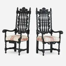 Pair Of Painted Armchairs by Rose Valley, sold May 2017