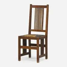 Spindle Side Chair by Gustav Stickley, sold May 2017