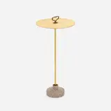 Occasional table by Corrado Gardella and Corrado Corradi Dell'Acqua, c. 1950, Italian walnut, brass, granite, sold Mar 2023
