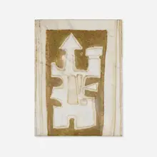 Untitled by Nerone and Gianni Patuzzi, carved and gilt Carrara marble, sold Mar 2023