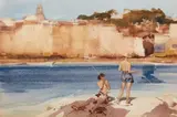 Salamanders, St-Tropez by William Russell Flint, watercolour, sold May 2024