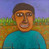 Untitled by Claude Utley, Acrylic on Canvas-10.5x10.5'' (SMALL), sold Nov 2022