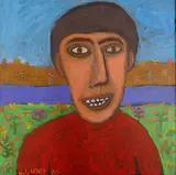 Untitled by Claude Utley, Acrylic on Canvas-10.5x10.5'' (SMALL), sold Nov 2022