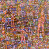 Untitled by Claude Utley, Acrylic on Canvas-20x20'' (SMALL), sold Nov 2022