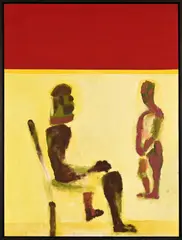 Untitled (Two Figures) by Robert Griffith Hodgins, oil  on canvas, sold Jul 2022