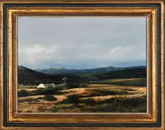 Karroo Landscape by Hannes Du Plessis, 1998, oil on canvas, sold Jul 2022