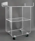 Untitled by Charles Hollis Jones, acrylic rolling bar or media cart, sold Aug 2023