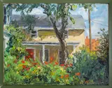 Untitled by Margaret Crenson, oil painting on canvas, sold Aug 2023