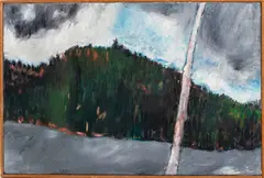 Untitled by Lawrence Salander, 1989, oil painting on canvas, sold Aug 2023