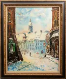 Untitled by Pierre Struys, 1967, oil painting on canvas, sold Aug 2023