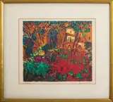 Untitled by Pierre Boudet, lithograph of an impressionistic painting, sold Aug 2023