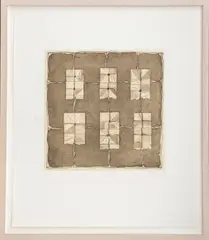 Untitled by Tom Levine, 2006, etching aquatint of an abstract geometric composition with rectangles, sold Aug 2023