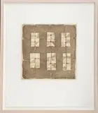Untitled by Tom Levine, 2006, etching aquatint of an abstract geometric composition with rectangles, sold Aug 2023
