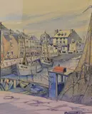 La Croissae, Brittany by Frank Palmer Cook, watercolour, offered Aug 2023