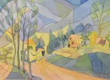 Lamouroux by Davinia Hitchcock, watercolour, sold Aug 2023