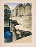 Le Pont Neuf by Man Ray, Lithograph printed in colours, sold Nov 2024