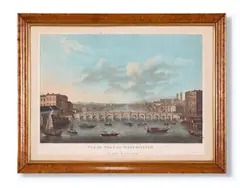 A view of westminster bridge by Pierre-Michel Alix, engraving, sold Nov 2024