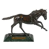 An equestrian bronze of a racehorse, late 20th century by O C Borne, 1990, BRONZE, sold Nov 2024