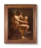 Study of a male nude by Charles André van Loo, Oil on canvas, sold Oct 2024