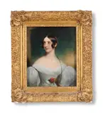 Portrait of helen c. barlow by James Godsell Middleton, Oil on board, sold Oct 2024