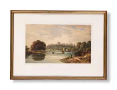 Windsor castle by John Varley, Watercolour, offered Oct 2024