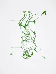 Serpentine by Georg Baselitz, Etching with aquatint printed in green, sold Oct 2024