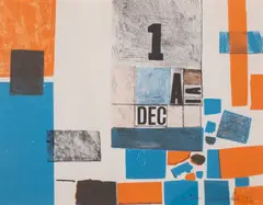 Composition by Peter Blake, Collage) The rare, early lithograph printed in colours, offered Oct 2024