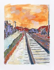 Side Tracks by Bob Dylan, watercolour, sold Oct 2024