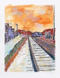 Side Tracks by Bob Dylan, watercolour, sold Oct 2024
