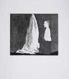 The Sexton Disguised as a Ghost by David Hockney, Etching with aquatint, sold Oct 2024