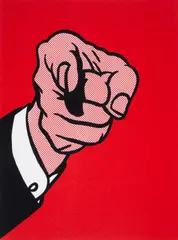 Finger Pointing by Roy Lichtenstein, Screenprint in colours, sold Oct 2024