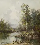 Early Summer - Rupoldinger Forest by Ingfried Paul Henze, oil on canvas, sold Jan 2025