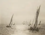 Sunshine on the Solent by William Lionel Wyllie, etching, sold Jan 2025