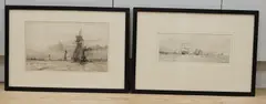 Comprising Shipping the tow by William Lionel Wyllie, pencil, sold Jan 2025
