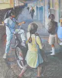 Home-time by Christine Hopkins, pastel, sold Jan 2025