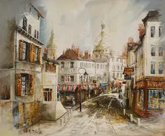 Montmartre by Ben Maile, oil on canvas, sold Jan 2025