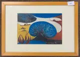 Abstract landscape by Maro Gorky, gouache, offered Jul 2025