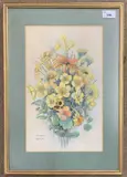 Botanical by Marjorie Dawson, watercolour and ink on paper, offered Jul 2025