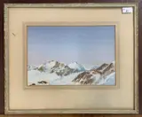 The Road to the Ski-ing Grounds by S.Oliver Hill, watercolour, sold Jul 2025