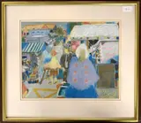 Sheringham Market by Liz Harvey, pastel, sold Jul 2025
