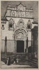 Doorway Santa Cruz, Toledo by William Strang, etching, sold Jul 2025