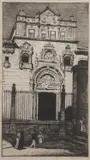 Doorway Santa Cruz, Toledo by William Strang, etching, sold Jul 2025