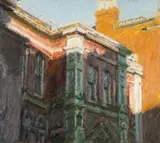 St Mary by Mark Samuel, oil on panel, sold Nov 2025